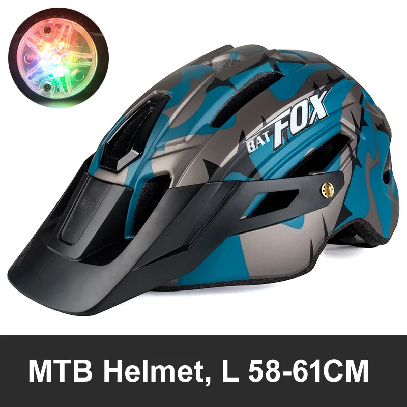 22 Batfox велосипедный шлем ультралегкий велосипедный шлем Casco Ciclismo интегрально-Формованный велосипедный шлем дорожный горный MTB шлем 56-62 см - Цвет: 22