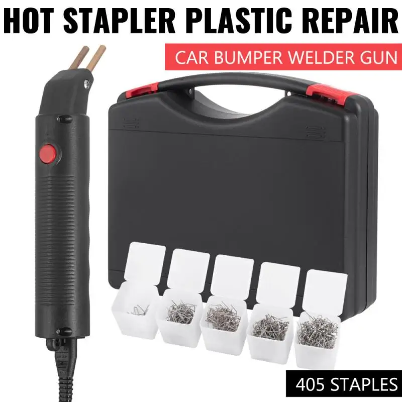 

Welding Gun Plastic Repair Kit Car Body Repair Tool 400 Staples Sheet Metal Repair Hot Stapler Car Bumper Fender Fairing