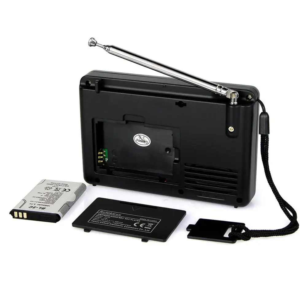 Retekess V115 карманное радио ресивер FM-AM SW портативное с USB MP3 цифровой рекордер