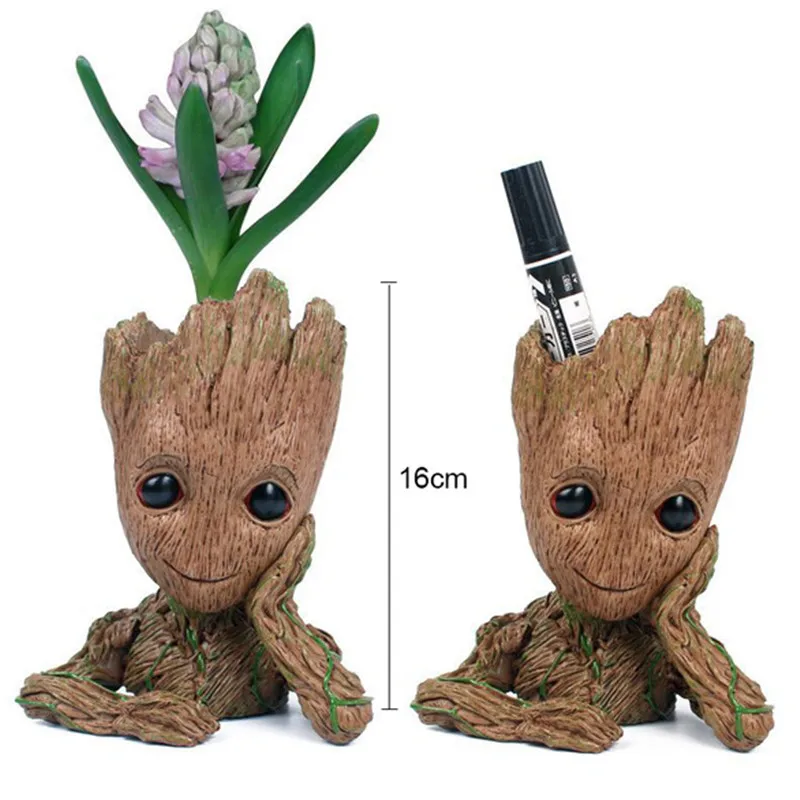 

Baby Groot Flowerpot Action Figures Model Toys Cute Flowerpot Pen Pot Kids Child Gift Home Decor Baby Groot Flower Pot Planter