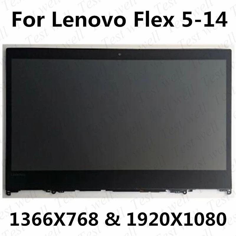 

ЖК-дисплей с дигитайзером и рамкой в сборе для Lenovo ideapad Flex 5-14 5-1470 5 1470 80XA 81C9, 14 дюймов FHD 1920x1080 IPS LED