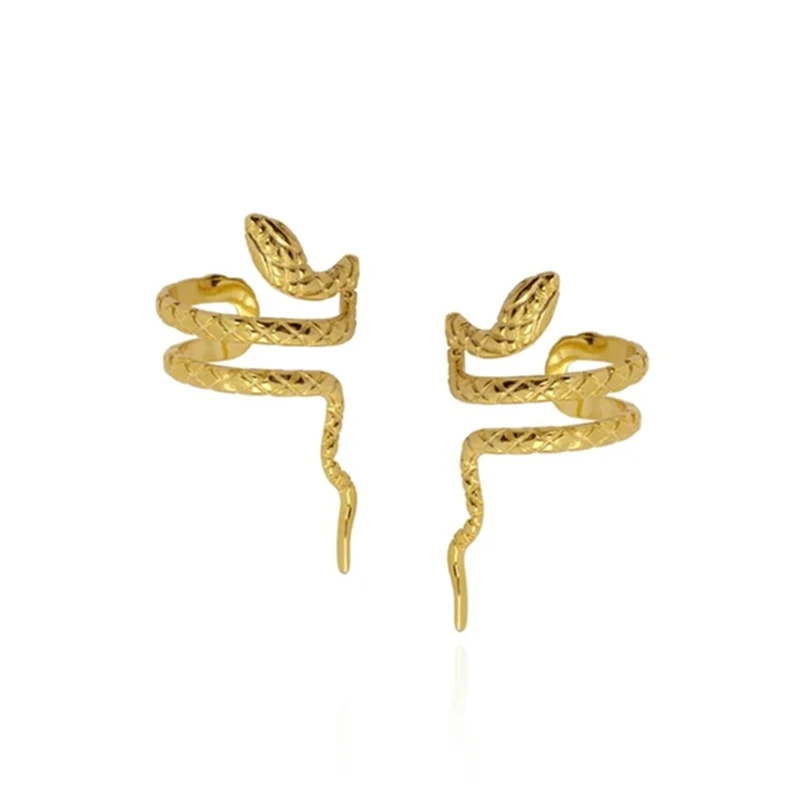 Винтажные креативные серебряные серьги клипсы ROXI в виде змеи для женщин
