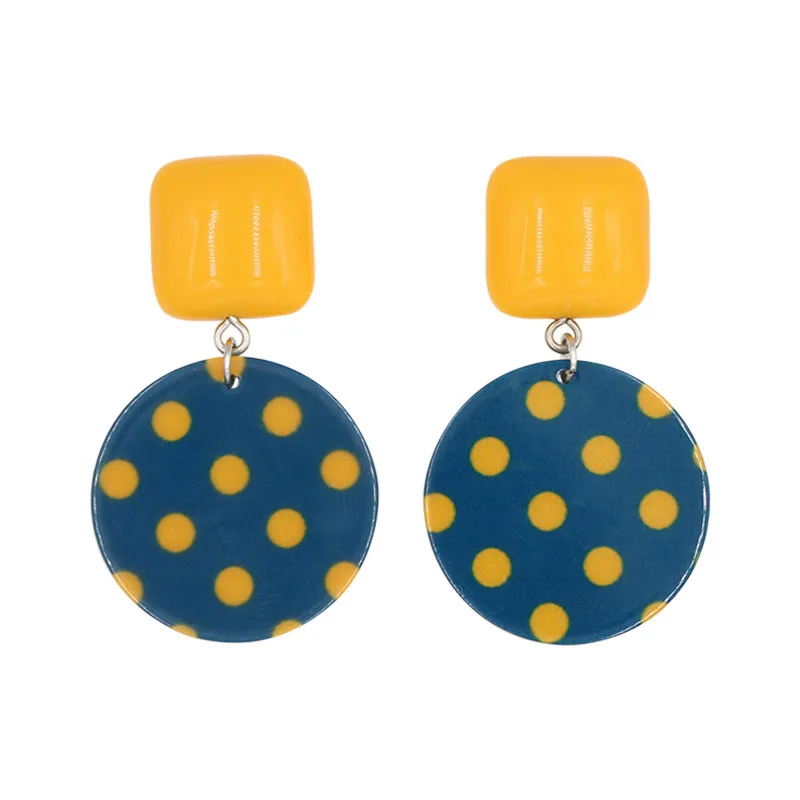 Большие Акриловые длинные висячие серьги для женщин массивные круглые