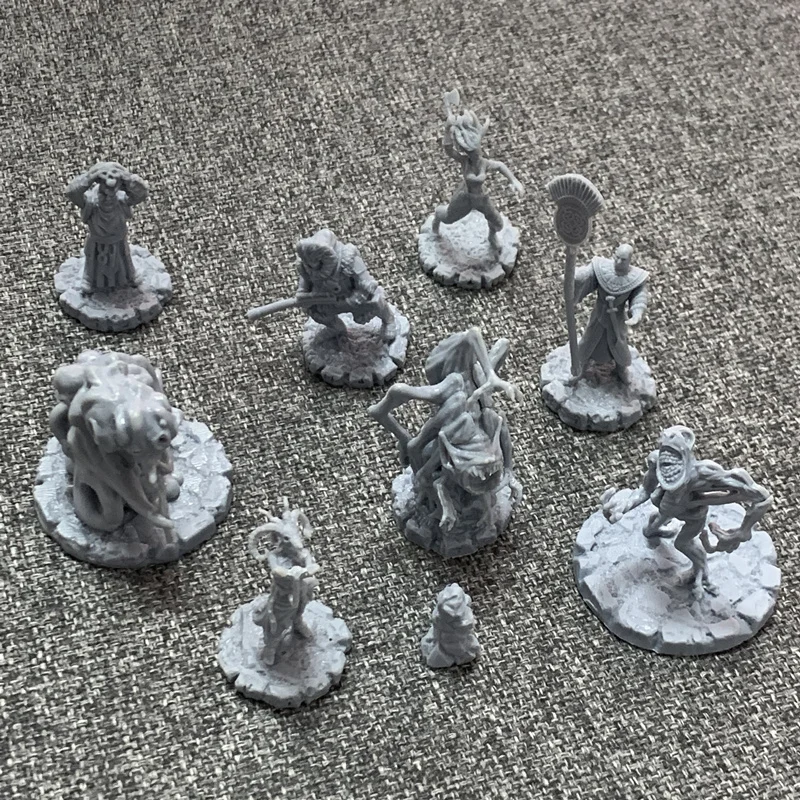 Лот 9 шт. подземелья и дракон D& D Ктулху войны миниатюры игровая фигурка серая фигура дракона набор