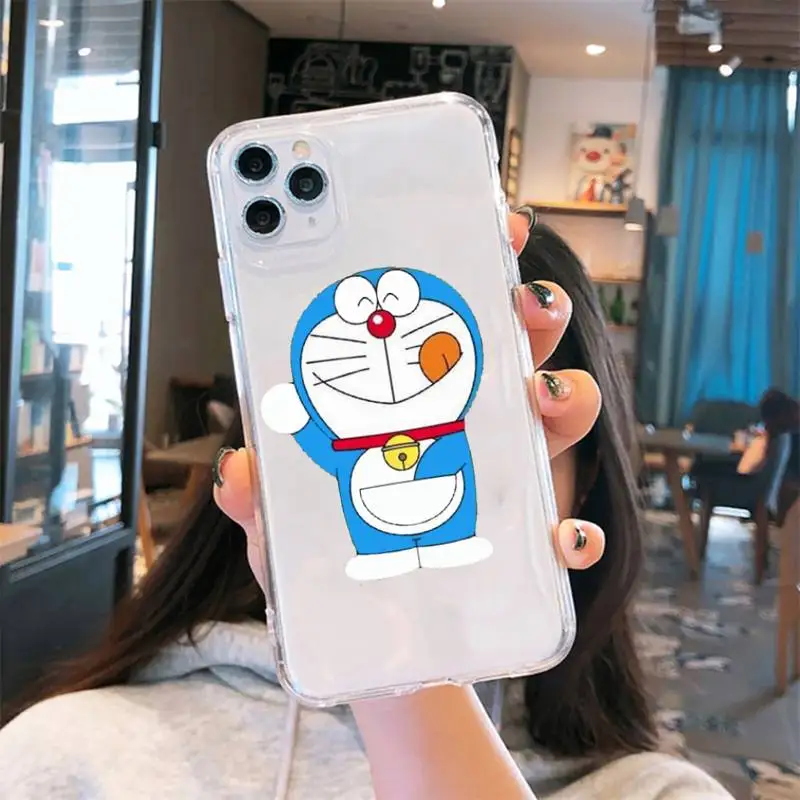 

Japan anime Doraemon Phone Case Transparent soft For iphone 5 6 7 8 11 12 s c se plus mini x xs xr pro max cover shell funda
