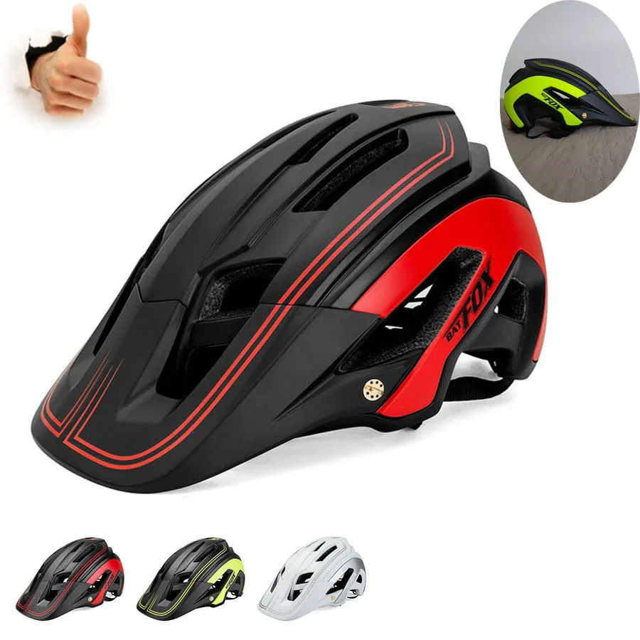 

BATFOX Bicycle Helmet OFF-ROAD Mtb Cycling Helmet Casco Ciclismo Bicicleta Trail All-terrain PC Bike Helmet MTB Mountain Helmet