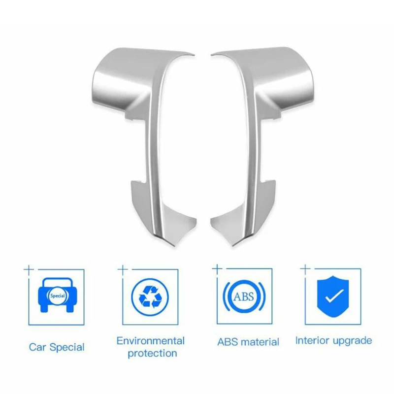

ABS Steering Wheel Frame 2PCS Silver Trim Accesssories Parts High Quality