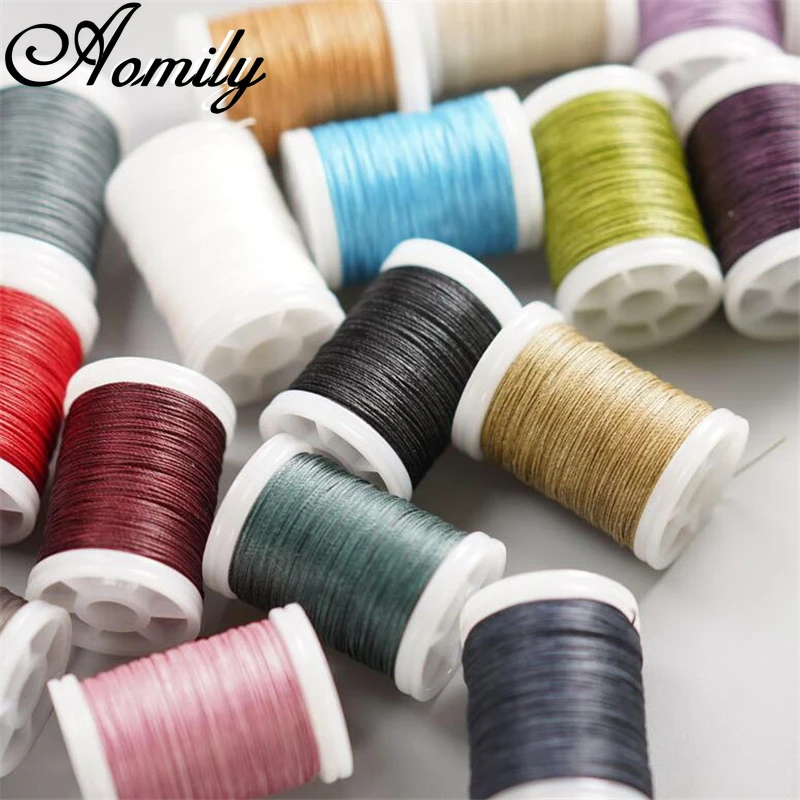 Multicolor Durable 120meters 0.5mm Round Waxed Thread Cord Handicraft Hand Stitching Polyester Sewing for Machine | Дом и сад