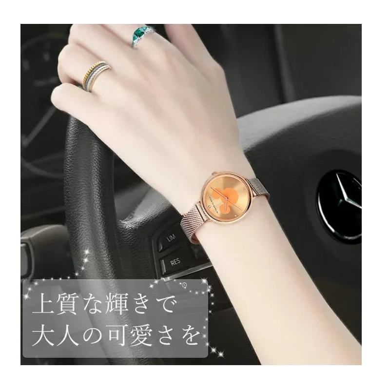 Disney official Original Mickey Mouse Women Watches Stainless Steel Ladies Rose Gold Quartz Clocks Waterproof 90 Years Of Magic | Наручные