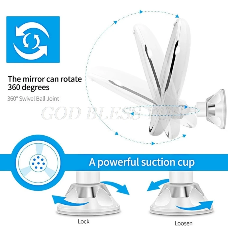 Увеличительное зеркало для макияжа с подсветильник кой вращение на 360 градусов