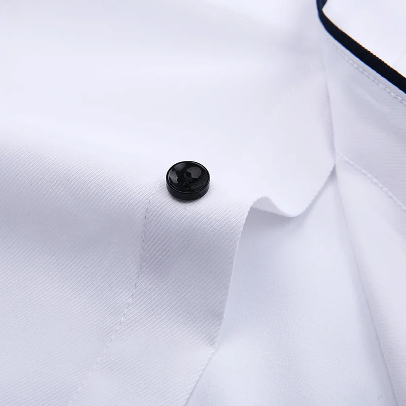 

Men's Classic Basic Design Long Sleeve Formal Shirts White Black Business Slim Fit Twill Easycare Male Social Office Dress Shirt
