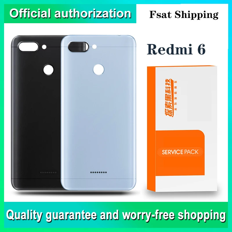 Оригинальный задний корпус для Xiaomi Redmi 6 задняя крышка батареи двери XiaomMi