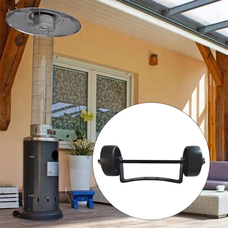 

Patio Heater Wheel Kit Replacement Universal Movable Wheel Easy to Move Installation Movable Wheel Metal Flame Pulley