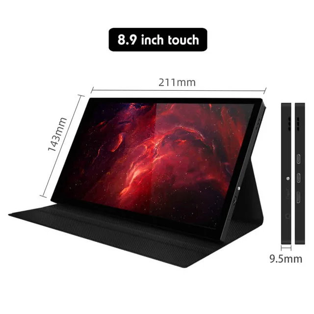 8.9inch Touch 14 дюймов HD портативный экран 1920x1080P ips монитор ПК планшет светодиодный ЖК-Дисплей HDMI два типа C USB 13," 15,6" игровой монитор - Цвет: 8.9inch Touch