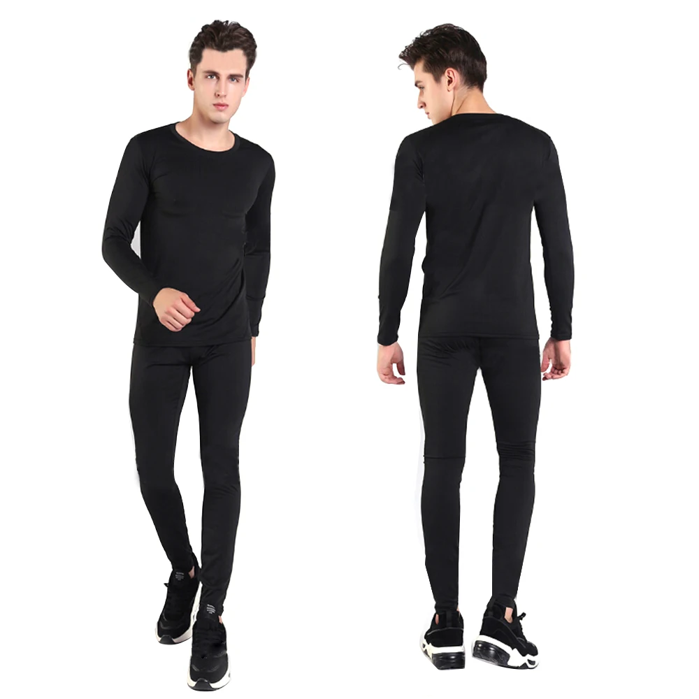 

Motorcycle Skiing Base Layer Men's Fleece Lined Thermal Underwear Set Shirts & Tops Bottom Suit Winter Warm Long Johns