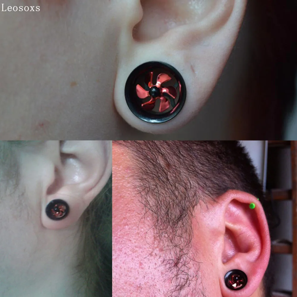 Leosoxs 1 шт. металлическая ветряная мельница расширитель ушей из нержавеющей стали |