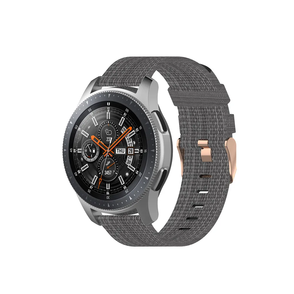 18 20 мм 22 мм холщовый нейлоновый ремешок для часов для samsung Galaxy Watch 42 мм 46 мм Active2 huawei Watch GT2 Amazfit GTR браслет