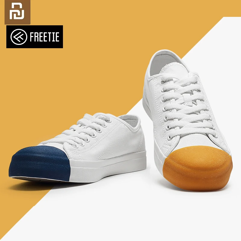 

New Youpin Freetie Match head canvas shoes New Small white shoes canvas 3 colors for fashion Boy