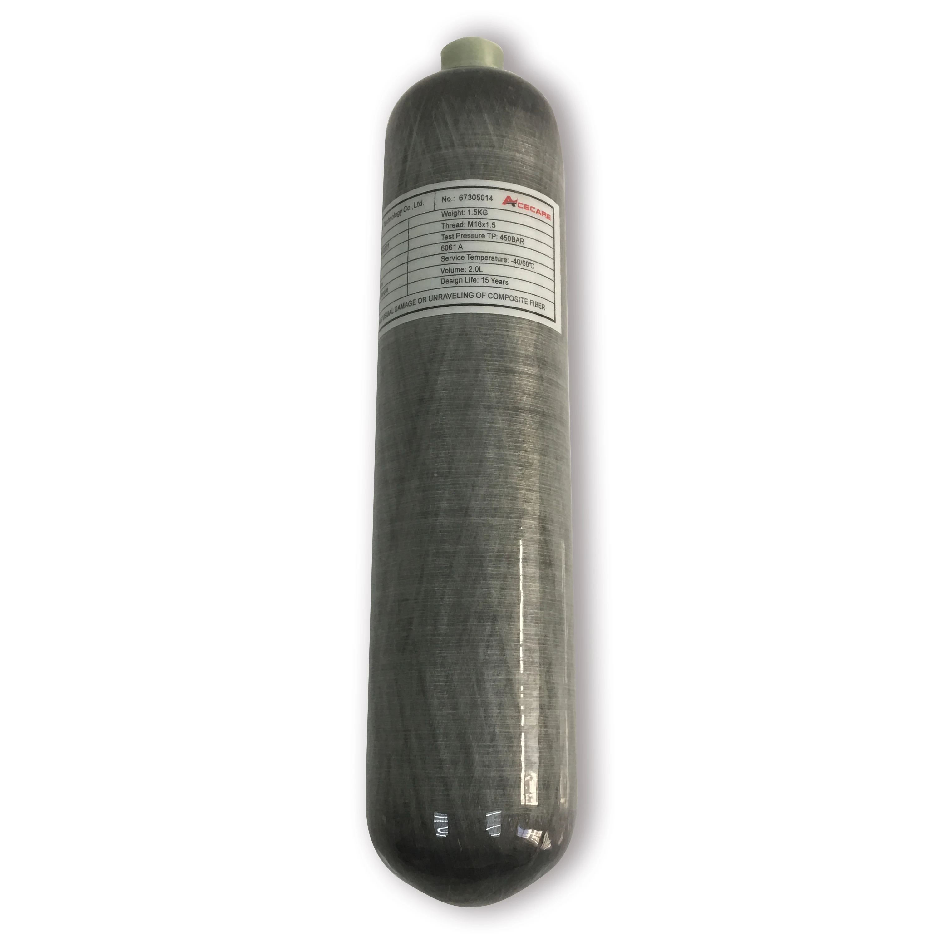 

AC102 Acecare 2L CE 4500Psi 300Bar Carbon Fiber Cylinder PCP Paintball HPA Compressed Air Tank Airforce Condor/Airsoft/Air Rifle