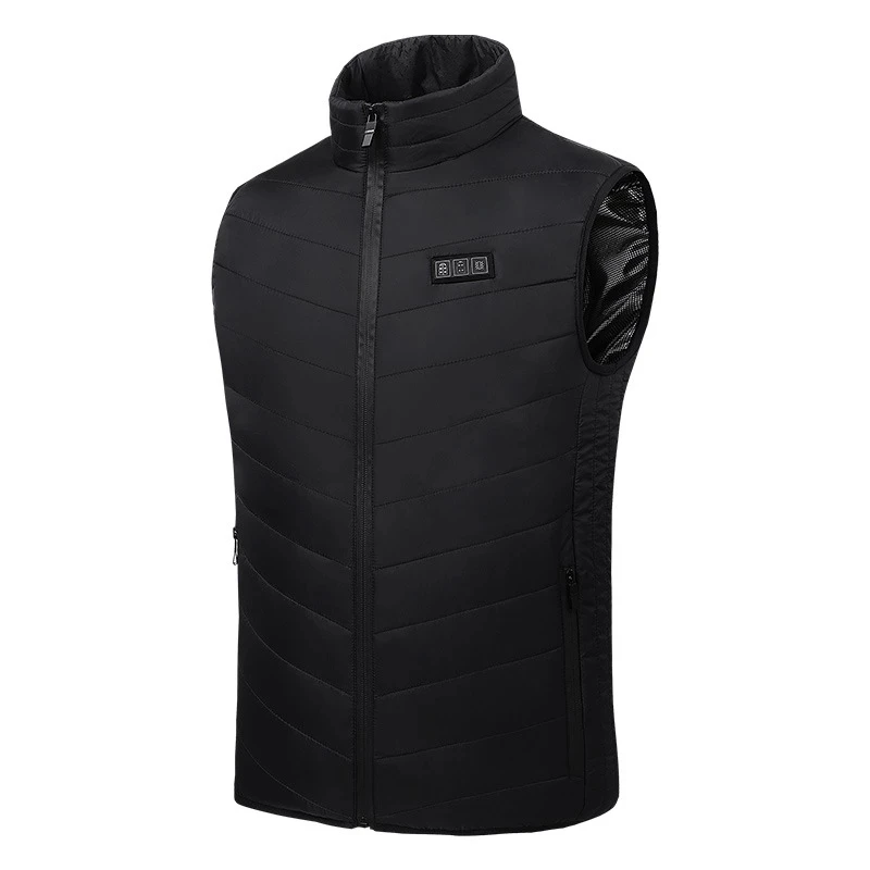 

Aiwetin Men 11 Areas Heated Massage Vest Jacket USB Men Winter Electrical Heated Sleevless Jacket Vest with massage function