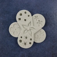 small flower silicone mold fondant diy soft clay clay drip glue chocolate modeling tool