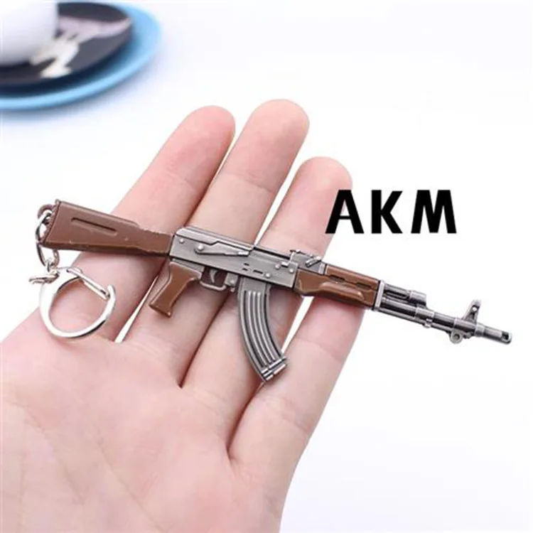 2020 PUBG Jedi Survival 98K gun брелок кольцо подвеска AWM Модель M249 пистолет форма Ешьте курицу