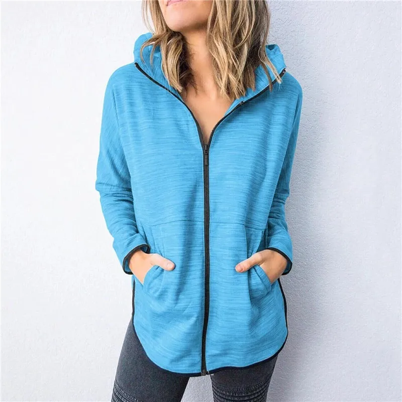 

Spring Autumn Jacket for Women Hooded Patchwork Women's Spring Windbreaker Light with Zipper Hooded Female Coat Outwear