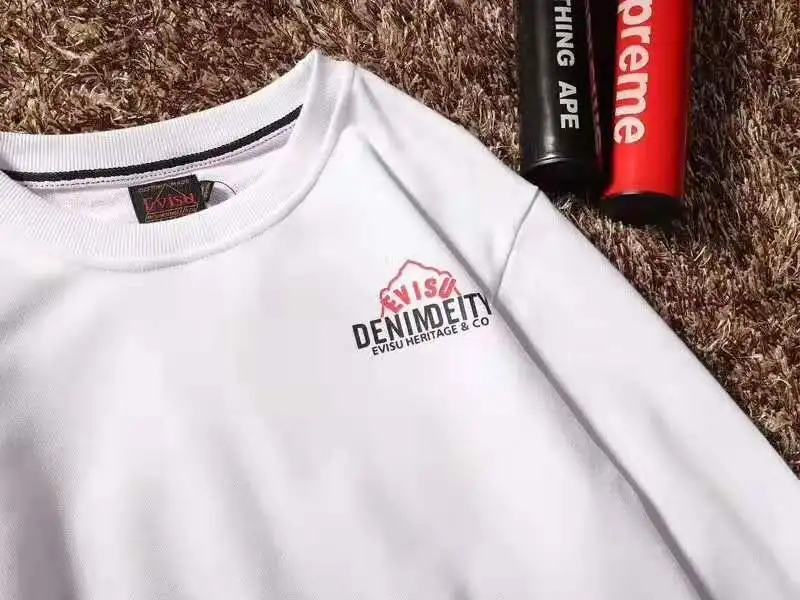 Evisu мужской свитер с круглым вырезом теплый дышащий модный хлопок Будда печать