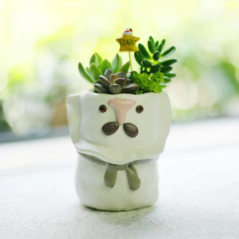Домашний декор европейские Смешные мини суккуленты полимерный цветочный горшок