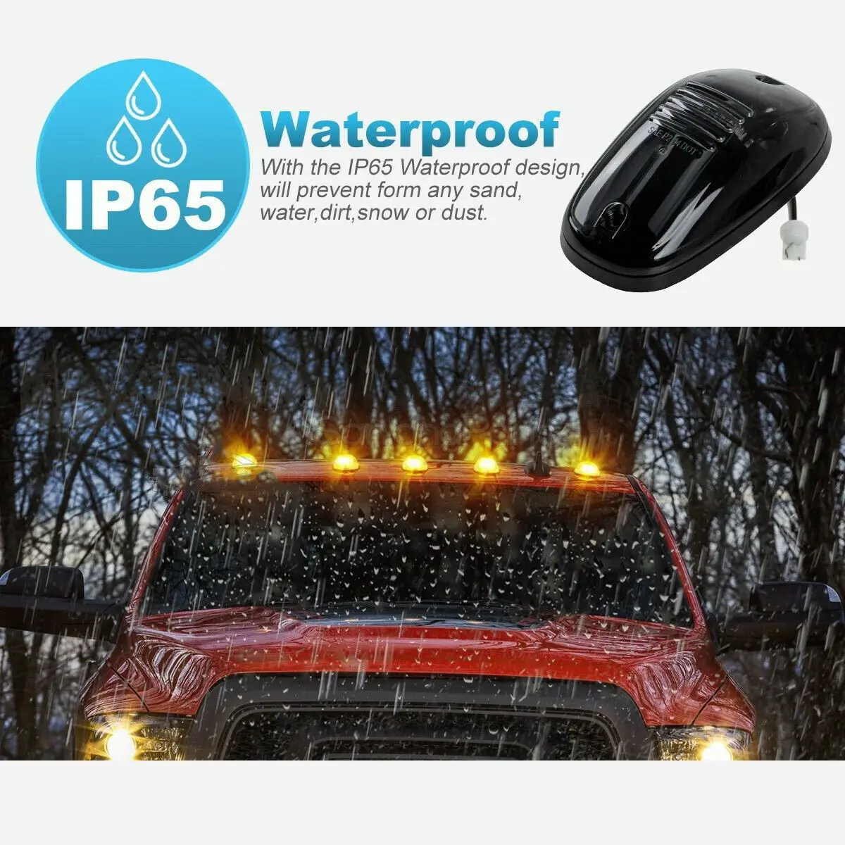 5 * высокой мощности 12 светодиодный на крыше кабины Топ индикатор для бега зазор