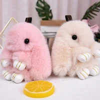 cute plush doll key chain fashion rabbit model toy bag accessories keychains backpack car pendant keyring gifts for woman child