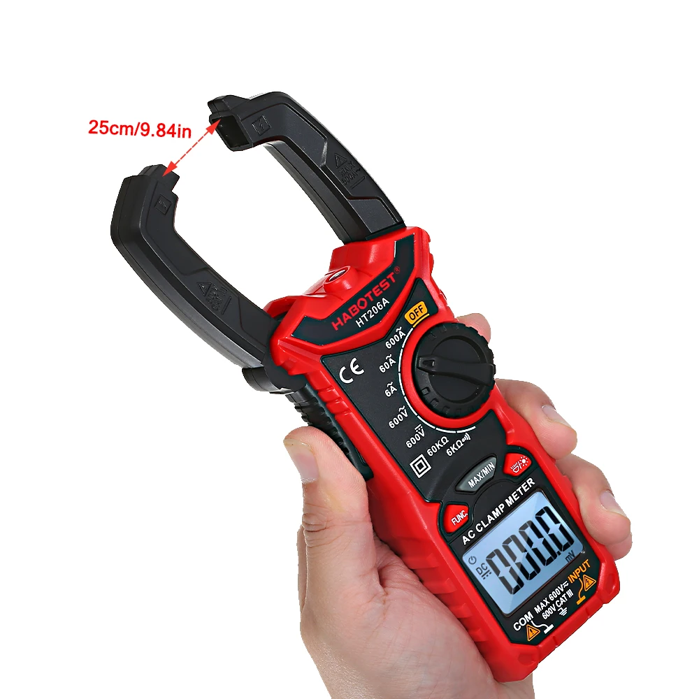 Цифровой токоизмерительный зажим переменного/постоянного тока мультиметр-зажим