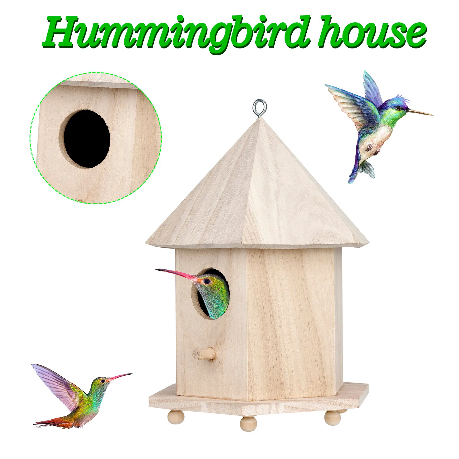 В наличии Новый деревянный домик для птиц домик-гнездо подвесные домики
