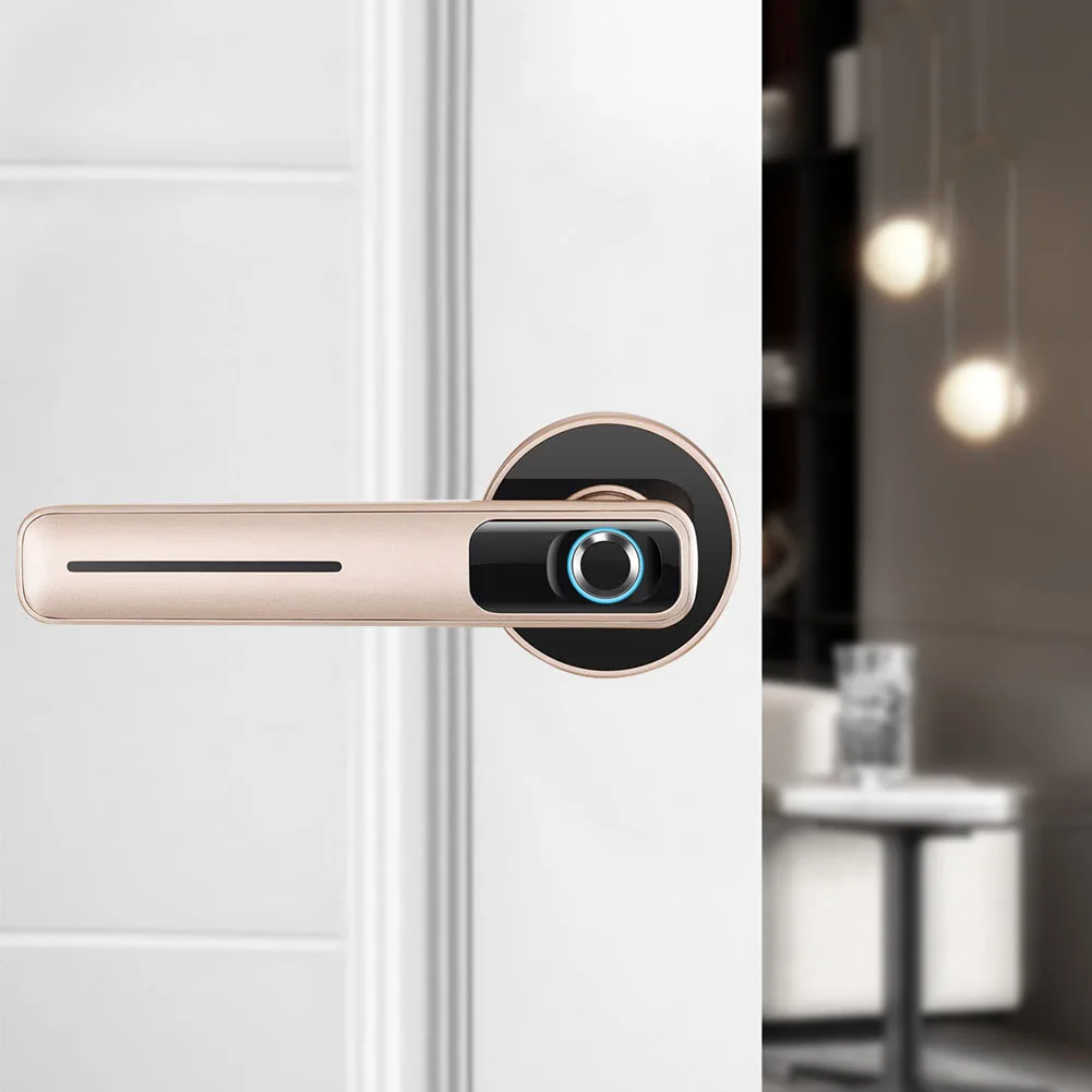 

Smart Fingerprint Anti Theft Aluminum Alloy Home Security Apartment Office Room Hotel Door Lock Electronic Bedroom Semiconductor