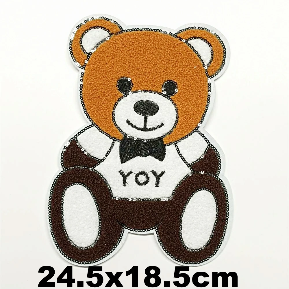 

large embroidery big bear animal cartoon patches for bag badges applique clothing DE-3244
