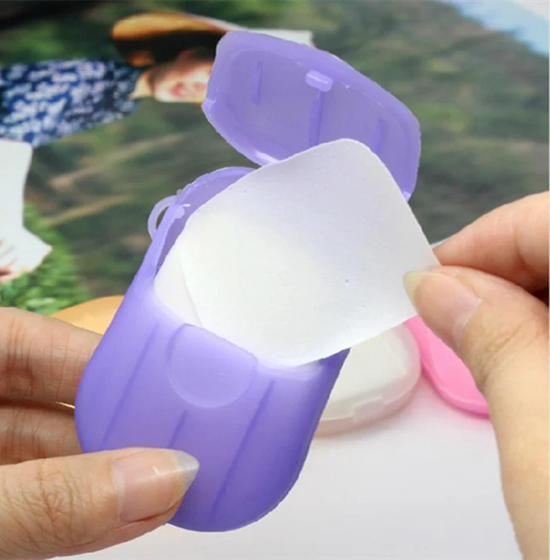 2 комплекта удобные мыльные хлопья для мытья рук бумажное мыло с коробкой