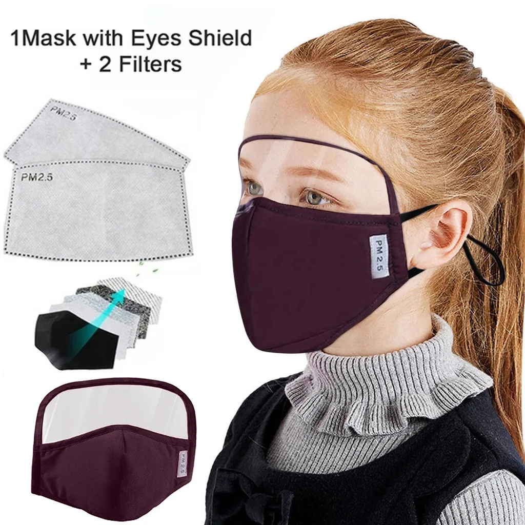 Детское платье 1 предмет однотонные маска против пыли Защитная велосипедная для