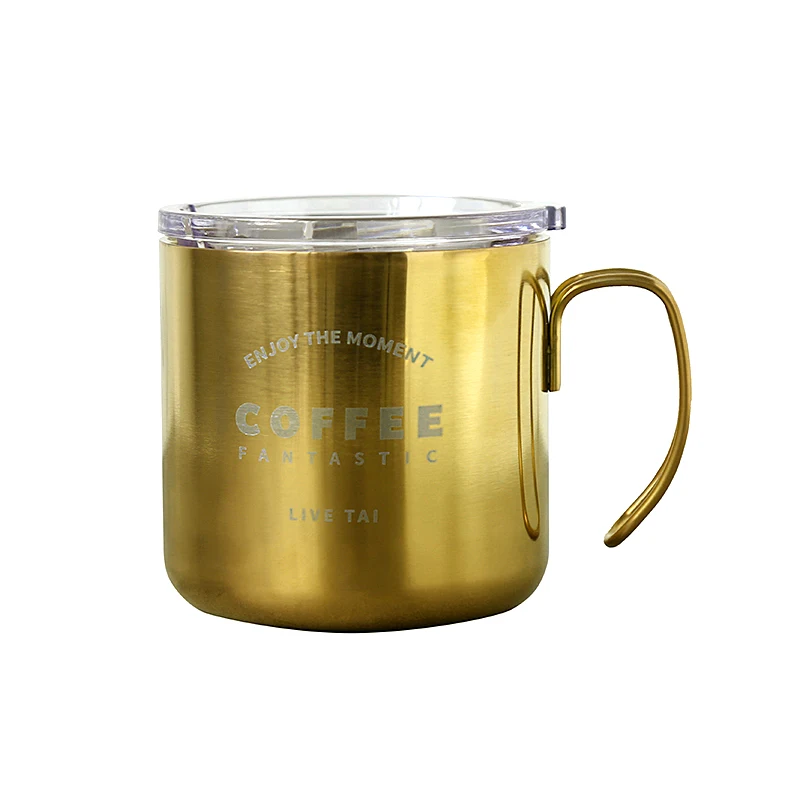 Кружка из нержавеющей стали двойная кружка с крышкой на заказ двойными стенками