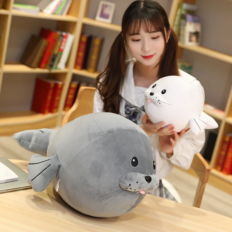 

New Fashion 50cm Sea Lion Toys 3D Novelty Throw Pillows Soft Seal Plush Stuffed House warming Party Hold Pillow