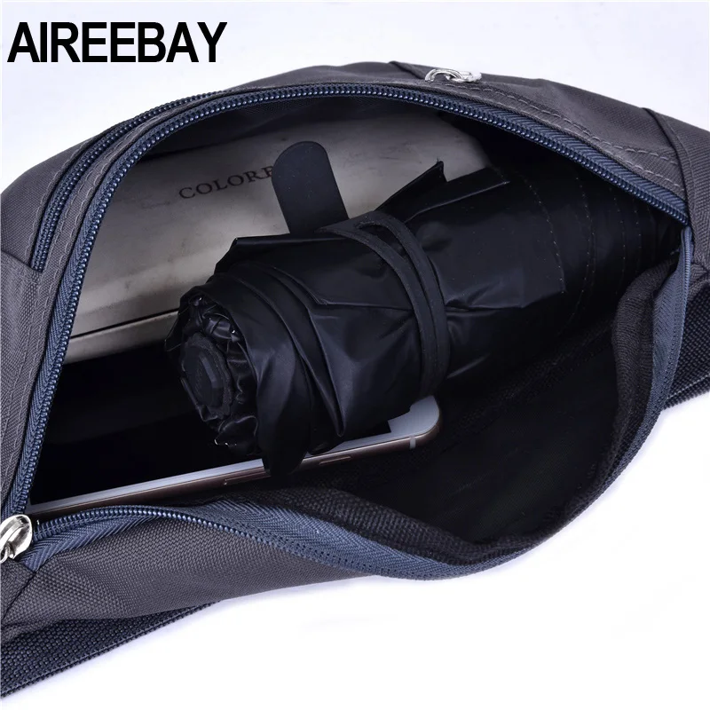 AIREEBAY дорожная сумка для мужчин барсетка сумка для женщин Повседневная поясная сумка большая емкость 3 кармана для девочек поясные сумки