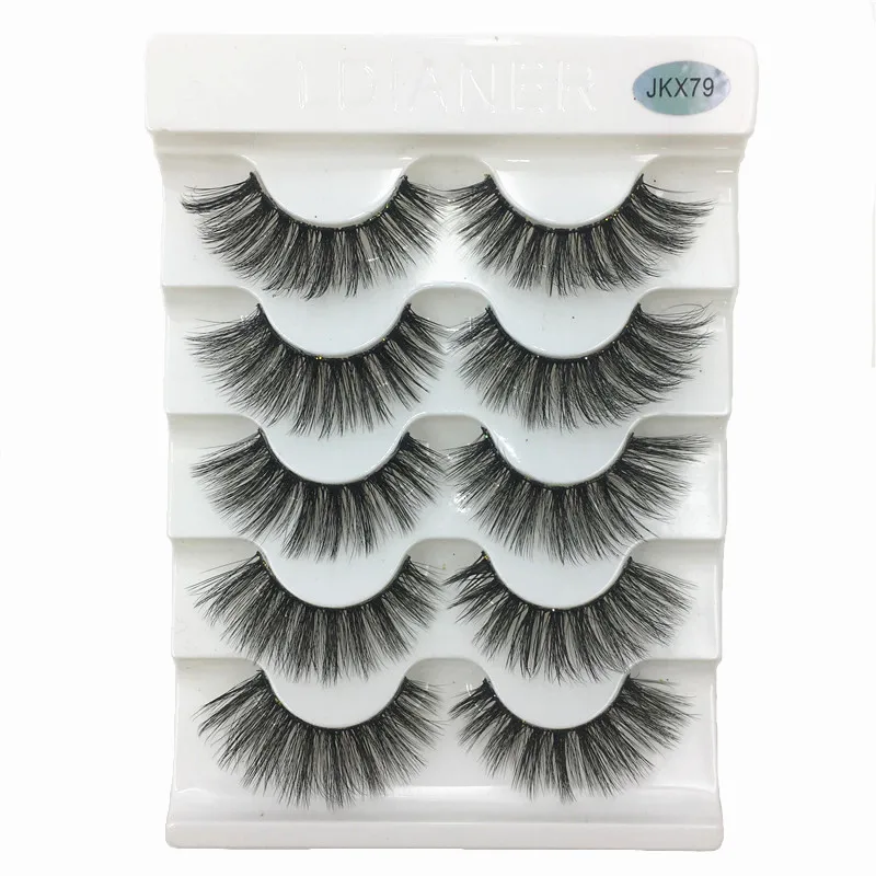5 пар 2 стиля 3D Искусственные норковые волосы Мягкие Накладные ресницы пушистые