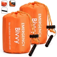2pack emergency sleeping bags lightweight and compact sack survival sleeping bag waterproof thermal blanket survival gear