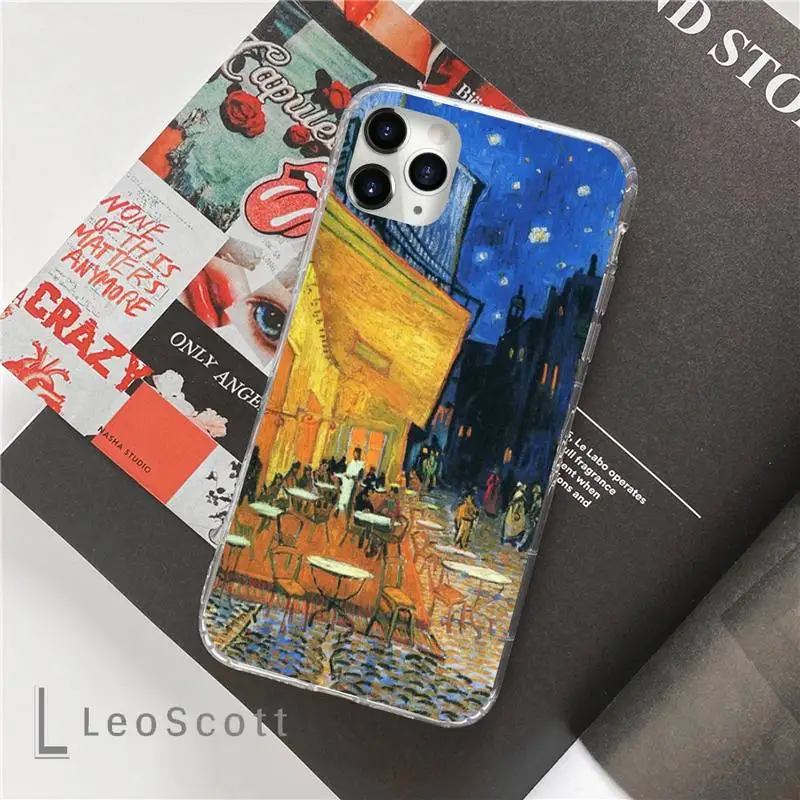 

Van Gogh Skull Tardis Phone Case For iphone 12 5 5s 5c se 6 6s 7 8 plus x xs xr 11 pro max mini