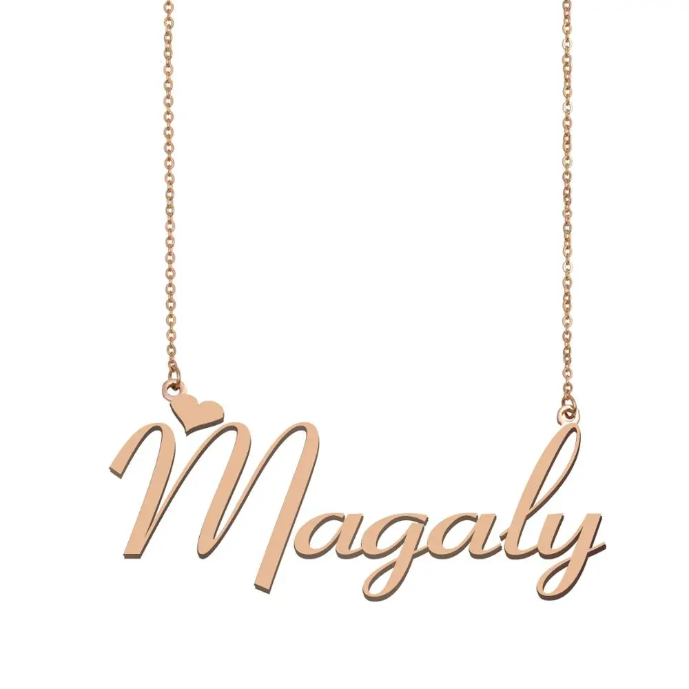

Magaly Name Necklace , Custom Name Necklace for Women Girls Best Friends Birthday Wedding Christmas Mother Days Gift