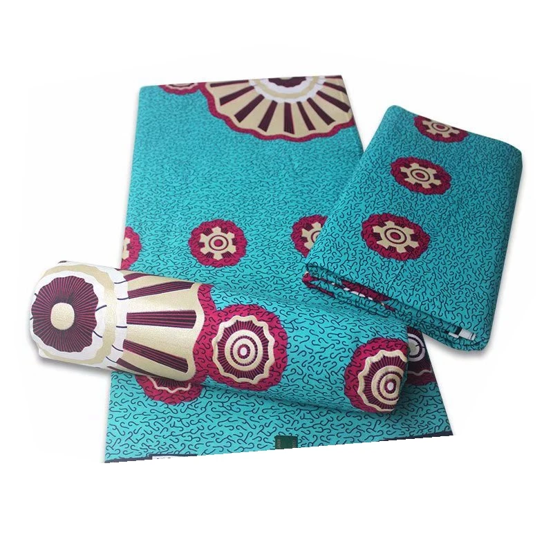 

New Hot Sale African Golden Wax Fabric Cotton Material Nigerian Ankara Block Print Wax Batik High Quality Ghana Wax Sewing Cloth