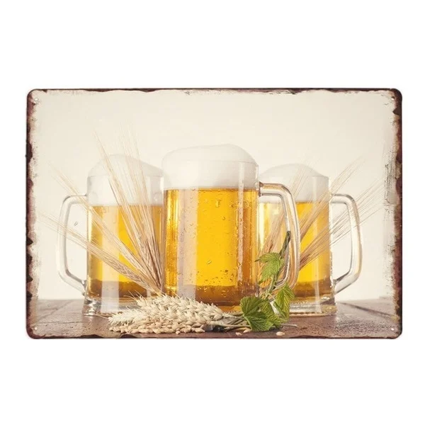 

Beer Metal Sign Plaque Vintage Posters Decorative Metal Wall Plates Bar Pub Home Decor 20x30cm