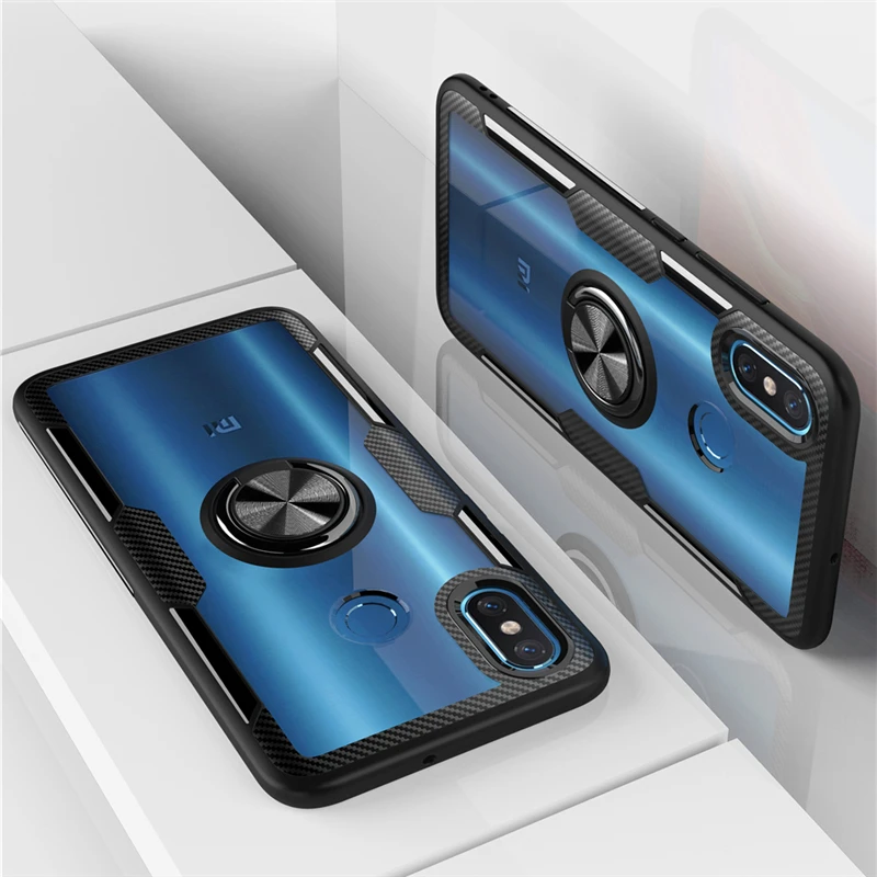 Car Holder Ring Case For Xiaomi Mi 8 9 SE Mi8 Mi9 Transparent Shockproof Phone Back Cover Xiomi Xiao mi 9SE 8SE On |