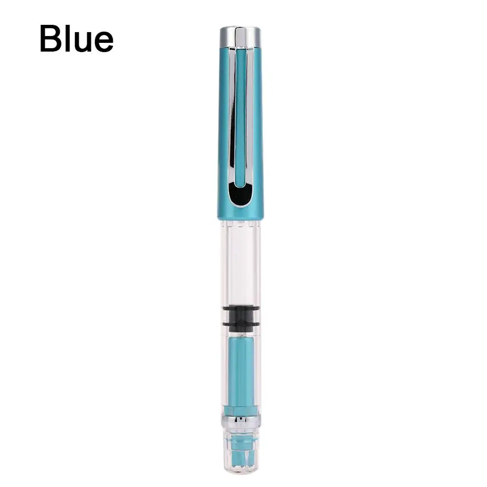blue WING SUNG 3008 0,5 мм, прозрачная авторучка, 9 цветов, перьевые ручки для письма, портативные, Caneta, офисные, школьные принадлежности - Цвет: blue