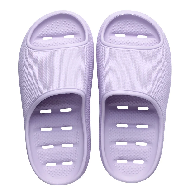 

Summer Men Women Indoor Slippers Fashion Home Thick-Soled Bathroom Slides Leaking Bath Non-Slip Couple Slippers Drop Shipping