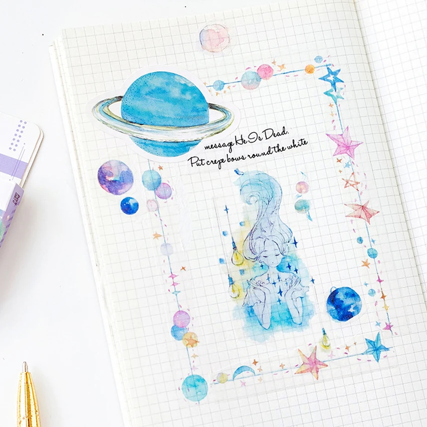 45 шт./кор. милый номер 32 планета дневник Мини бумажные наклейки kawaii DIY